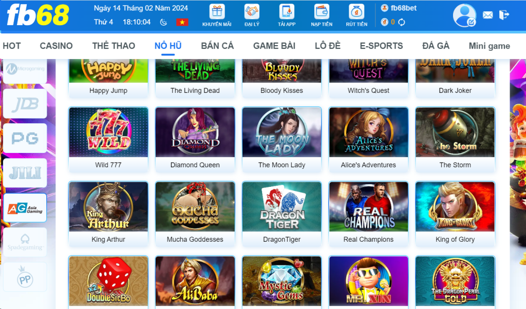 FAQ về sảnh game nổ hũ Asia Gaming FB68