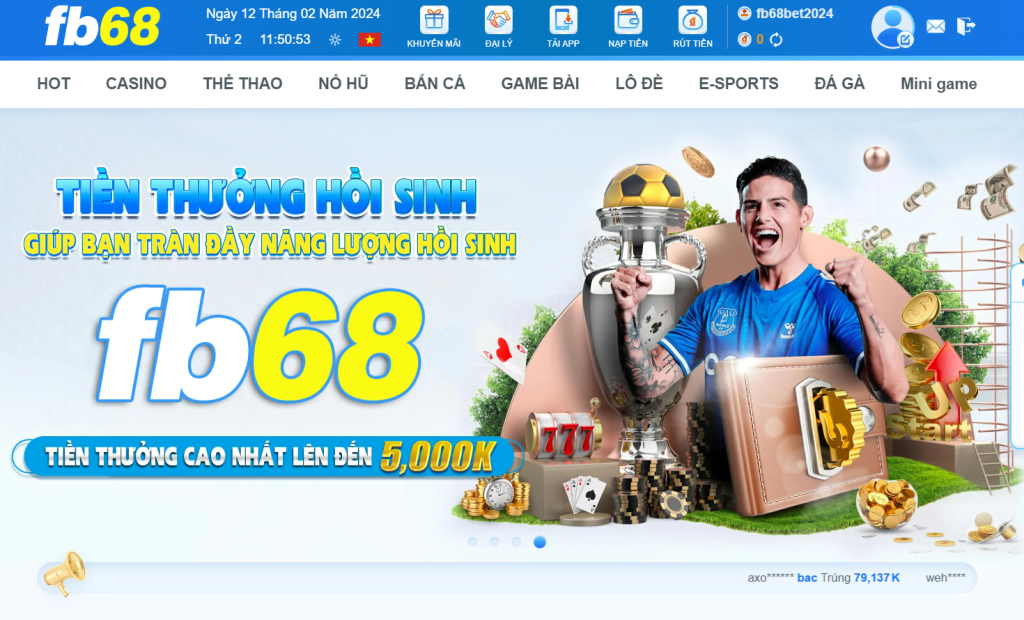 Điều kiện nạp tiền FB68 gồm những gì?