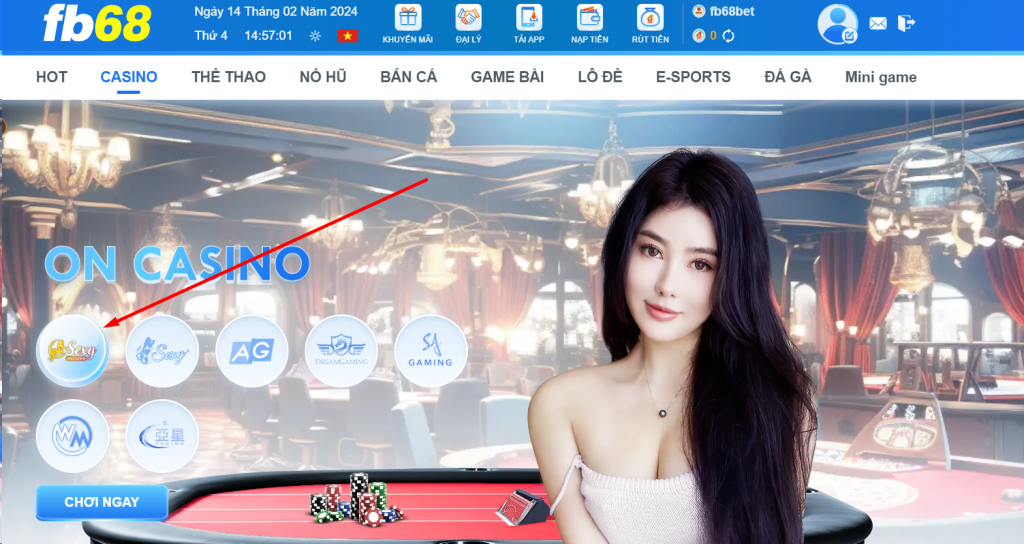 Cách chơi game tại Sexy on casino FB68