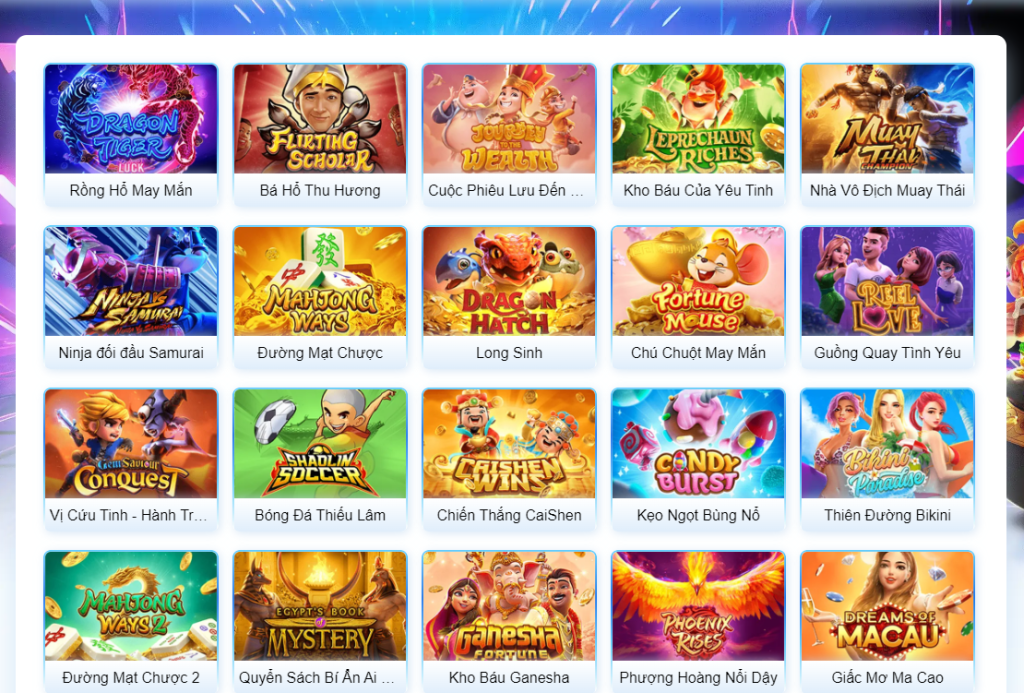 Các game nổi bật tại PG slot FB68